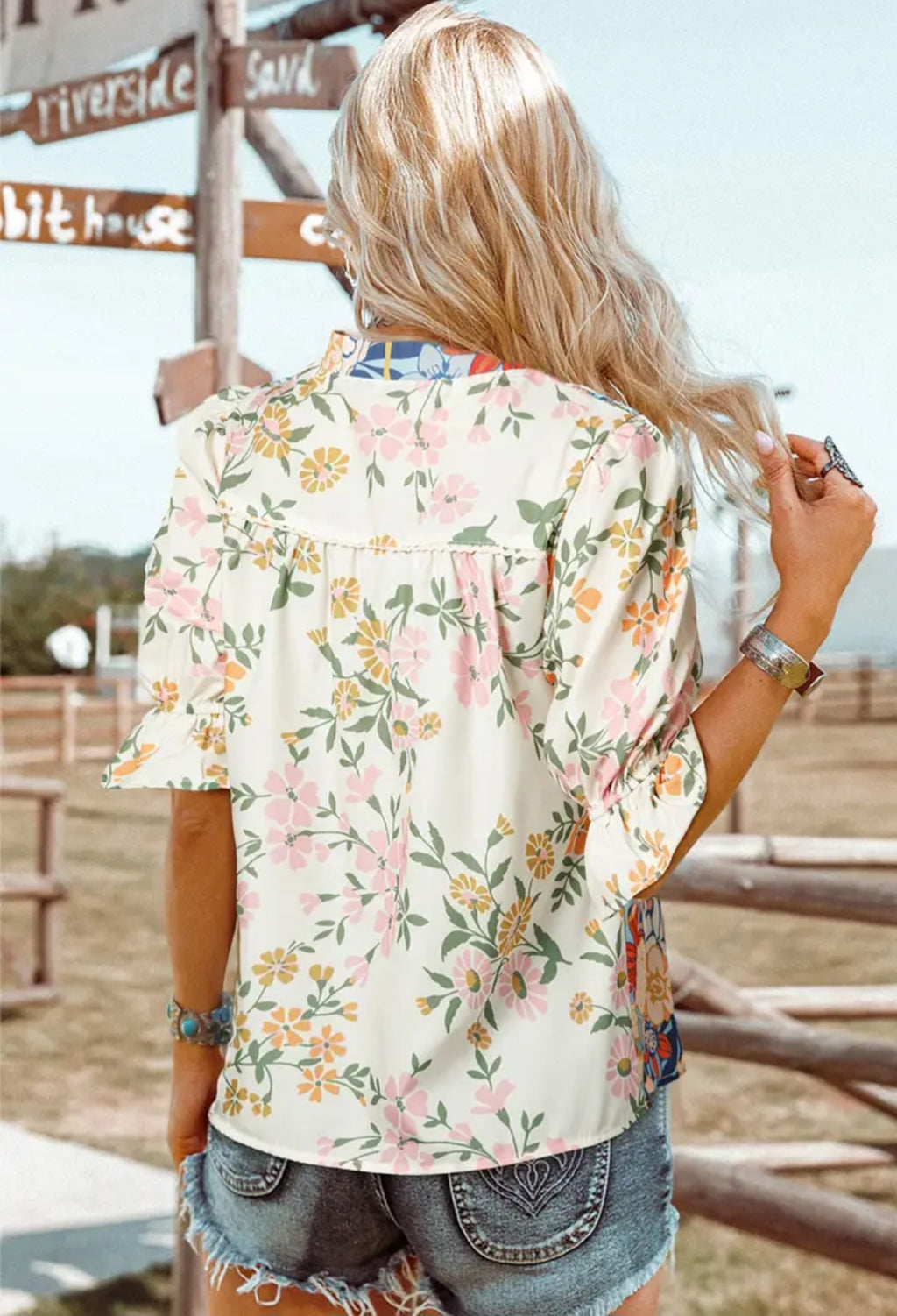Boho Floral Blouse