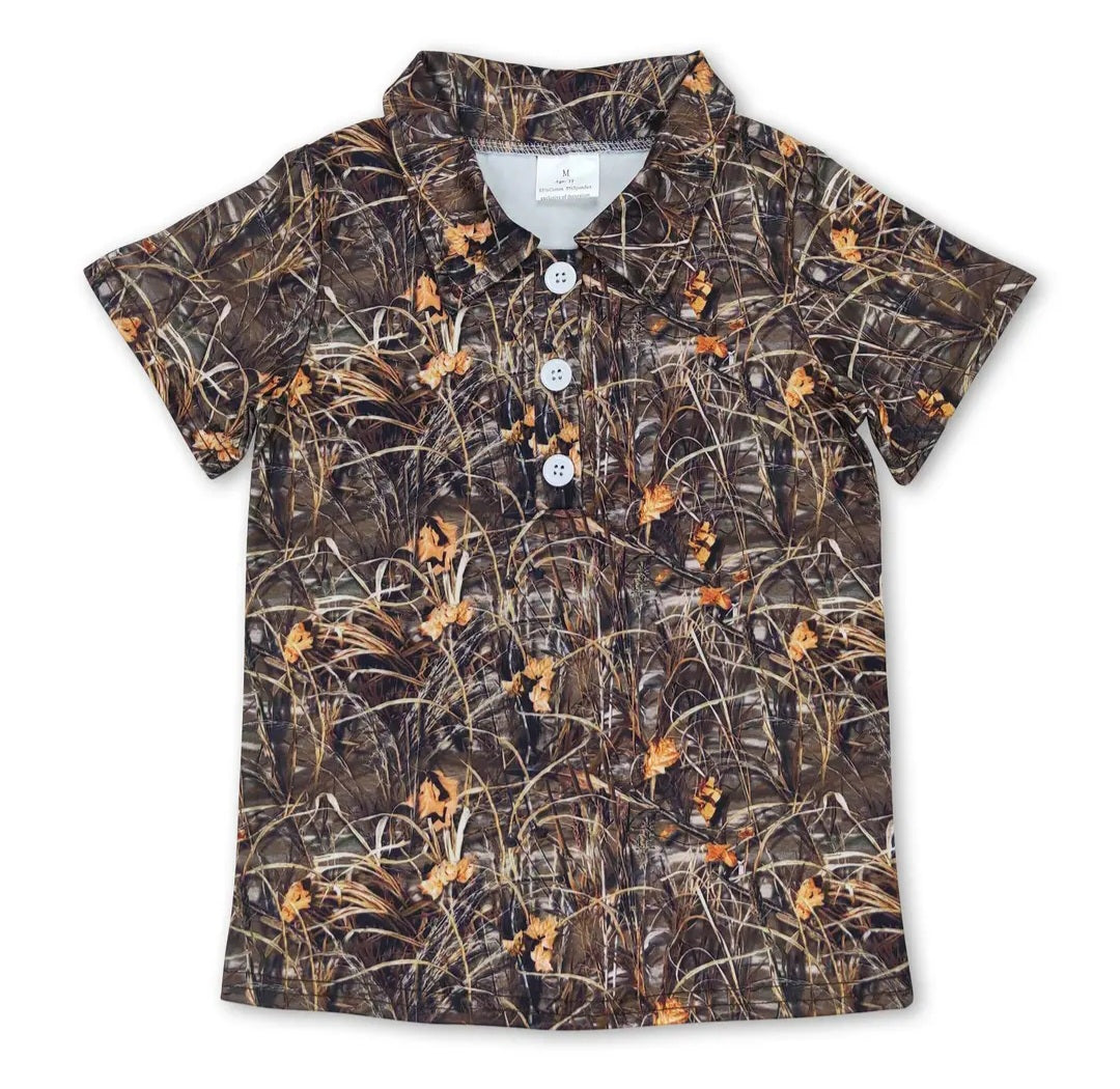 Camo collar shirt